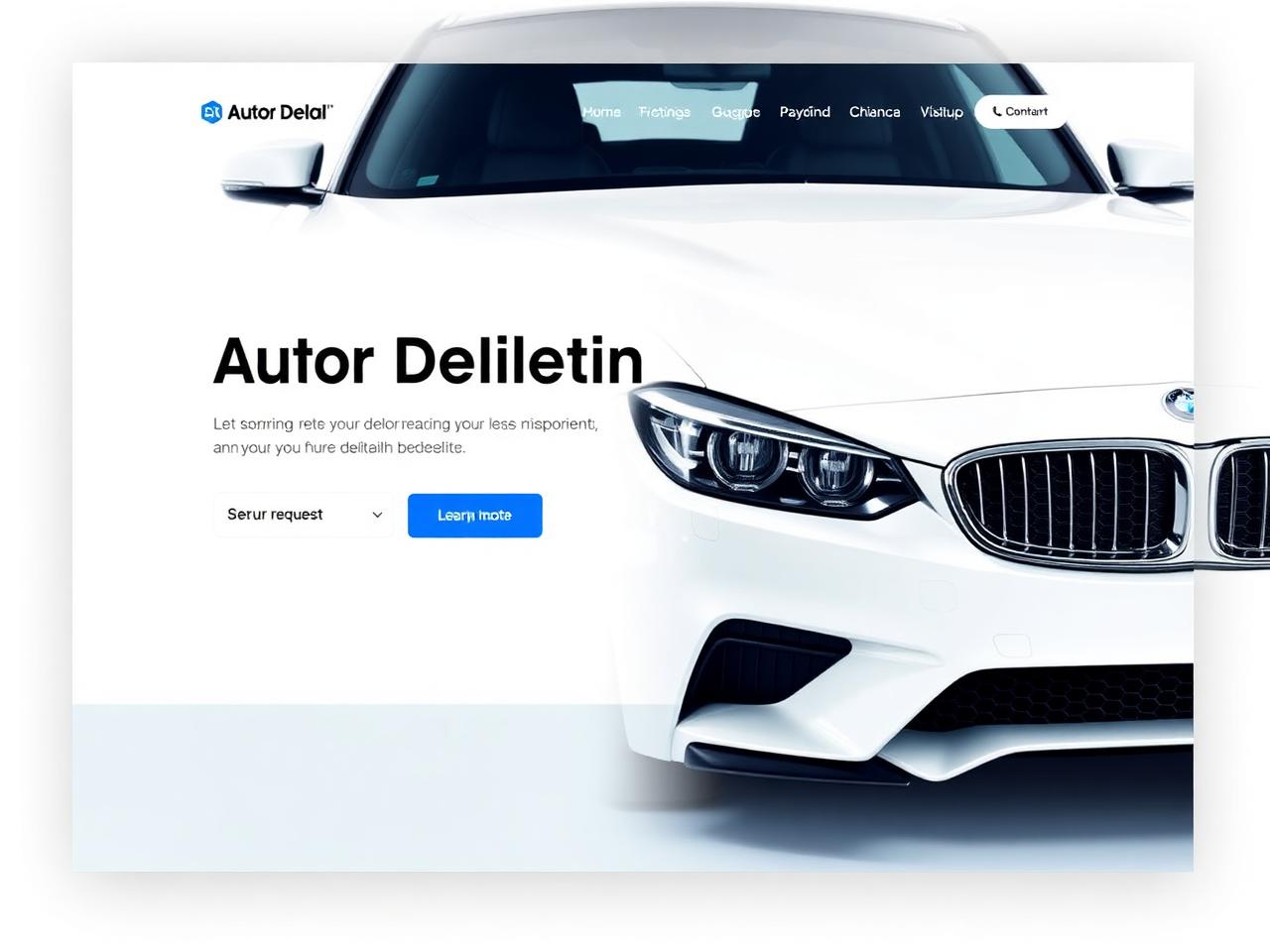 Concept website design for an auto detailing business